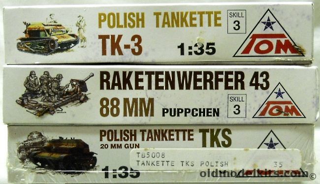 Tom 1/35 Polish Tankette TKS / 88mm Puppchen Raketenwerfer 43 / Polish Tankette TK-3, 08 plastic model kit